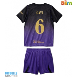 Billiga Barcelona Paez Gavi #6 Bortatröja Barn 2026-27 Kortärmad (+ Korta byxor)